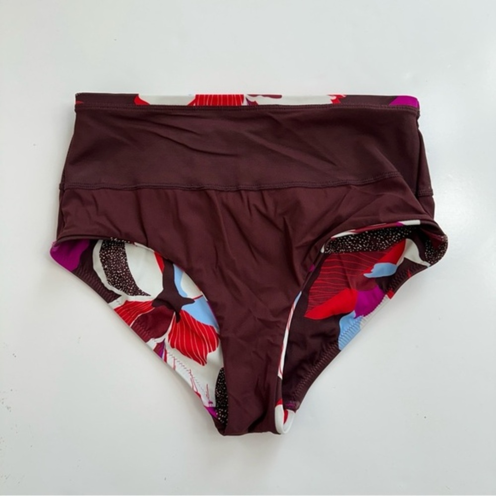Athleta Square Neck Bra Cup Tankini Top 34B/C Hero Bloom Decadent Bottom XXS - Picture 9 of 15